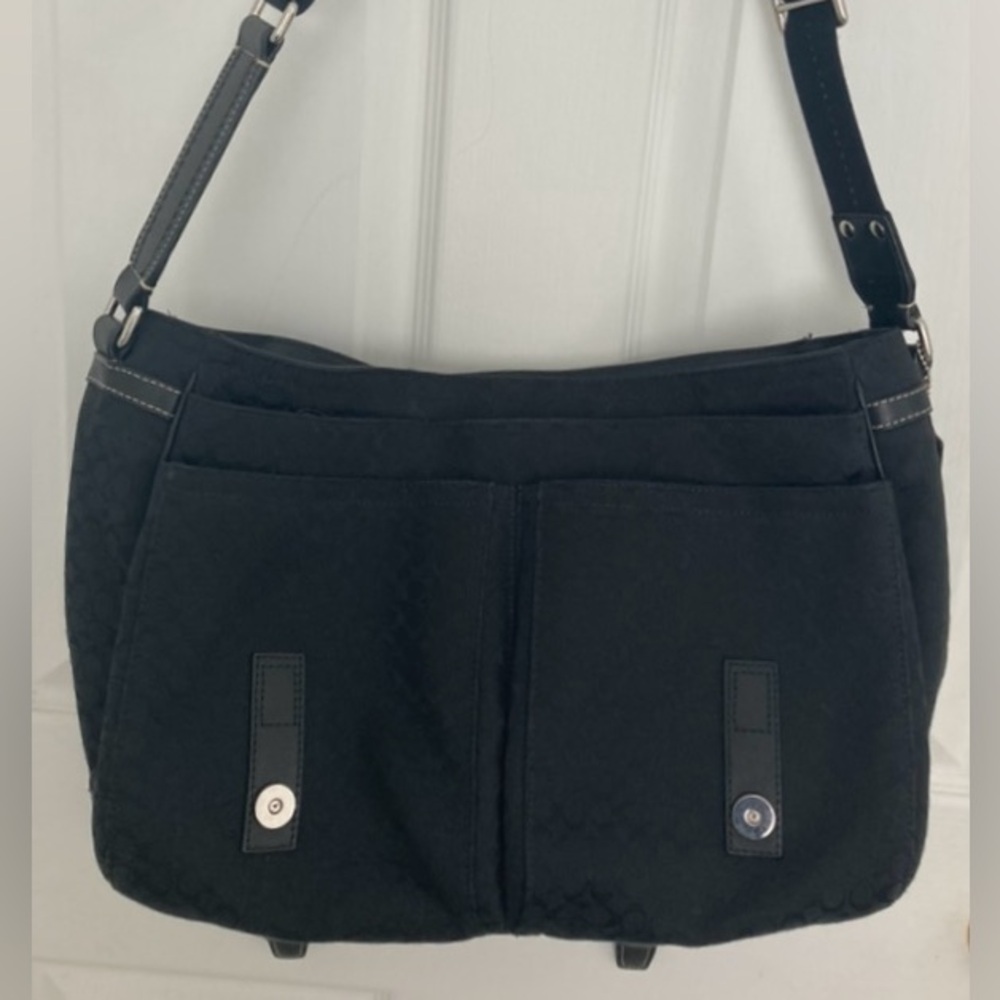 VINTAGE Coach voyager messenger style laptop bag in signature canvas w/ hangtag - Picture 3 of 8